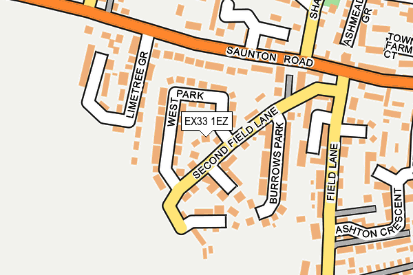 EX33 1EZ map - OS OpenMap – Local (Ordnance Survey)