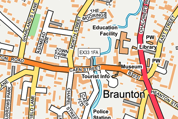 EX33 1FA map - OS OpenMap – Local (Ordnance Survey)