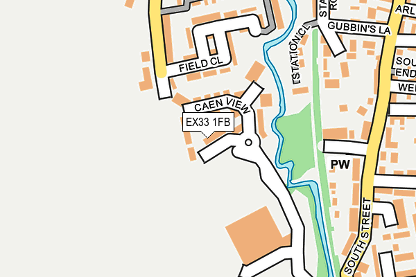 EX33 1FB map - OS OpenMap – Local (Ordnance Survey)