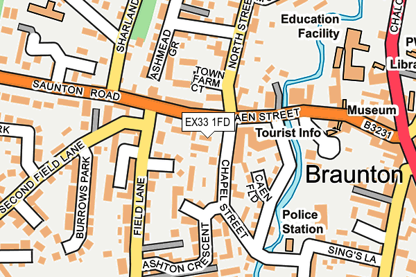 EX33 1FD map - OS OpenMap – Local (Ordnance Survey)