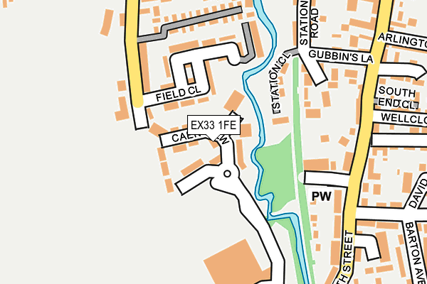 EX33 1FE map - OS OpenMap – Local (Ordnance Survey)