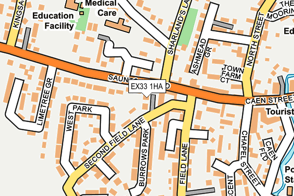 EX33 1HA map - OS OpenMap – Local (Ordnance Survey)