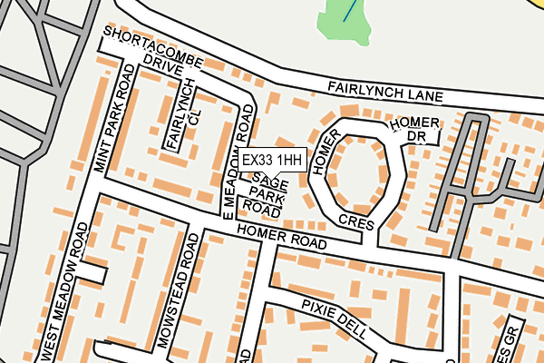 EX33 1HH map - OS OpenMap – Local (Ordnance Survey)