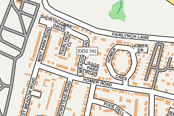 EX33 1HJ map - OS OpenMap – Local (Ordnance Survey)