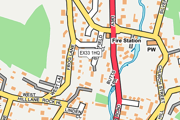 EX33 1HQ map - OS OpenMap – Local (Ordnance Survey)