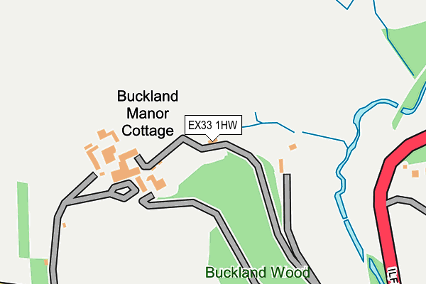 EX33 1HW map - OS OpenMap – Local (Ordnance Survey)