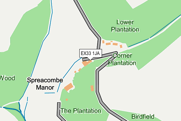 EX33 1JA map - OS OpenMap – Local (Ordnance Survey)