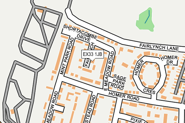 EX33 1JB map - OS OpenMap – Local (Ordnance Survey)