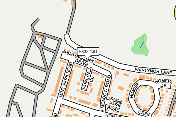 EX33 1JD map - OS OpenMap – Local (Ordnance Survey)