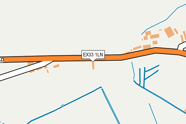 EX33 1LN map - OS OpenMap – Local (Ordnance Survey)