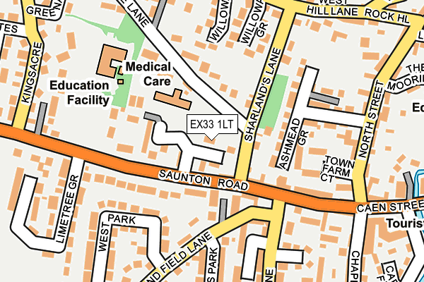 EX33 1LT map - OS OpenMap – Local (Ordnance Survey)