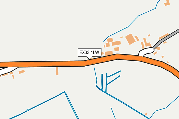 EX33 1LW map - OS OpenMap – Local (Ordnance Survey)