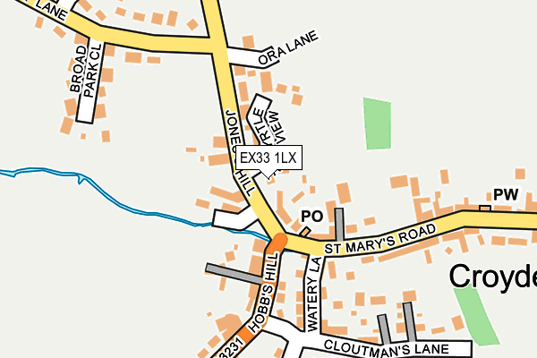 EX33 1LX map - OS OpenMap – Local (Ordnance Survey)