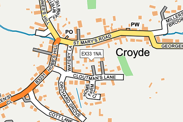 EX33 1NA map - OS OpenMap – Local (Ordnance Survey)