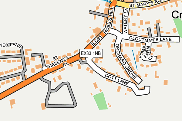 EX33 1NB map - OS OpenMap – Local (Ordnance Survey)