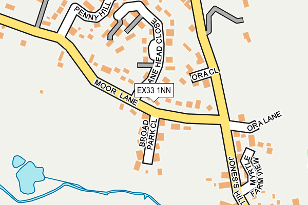EX33 1NN map - OS OpenMap – Local (Ordnance Survey)
