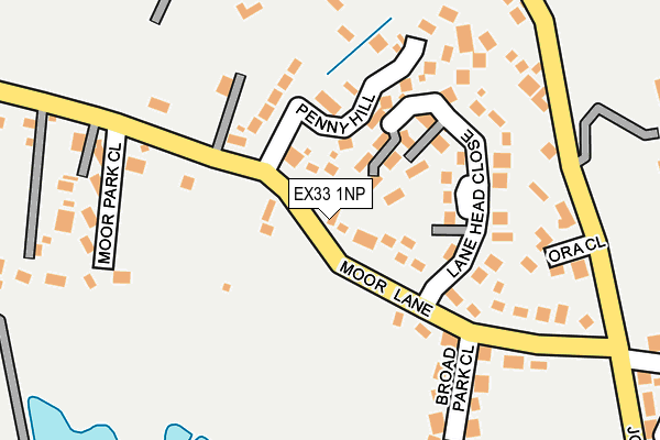 EX33 1NP map - OS OpenMap – Local (Ordnance Survey)