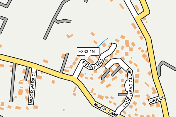 EX33 1NT map - OS OpenMap – Local (Ordnance Survey)