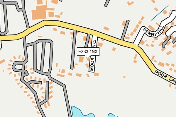 EX33 1NX map - OS OpenMap – Local (Ordnance Survey)