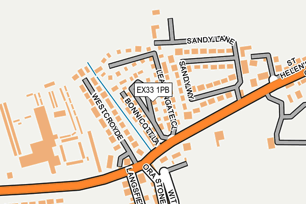 EX33 1PB map - OS OpenMap – Local (Ordnance Survey)