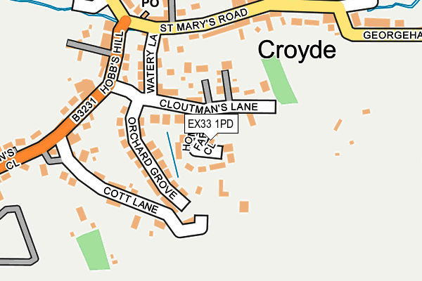 EX33 1PD map - OS OpenMap – Local (Ordnance Survey)