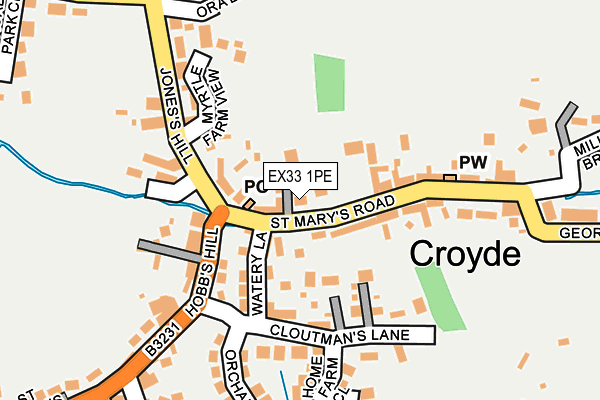 EX33 1PE map - OS OpenMap – Local (Ordnance Survey)