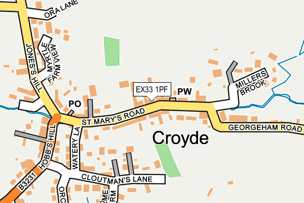 EX33 1PF map - OS OpenMap – Local (Ordnance Survey)