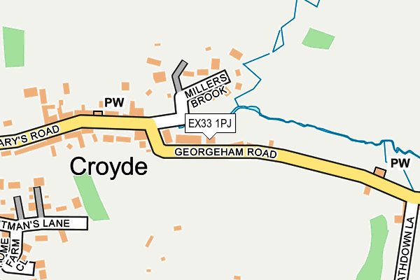 EX33 1PJ map - OS OpenMap – Local (Ordnance Survey)