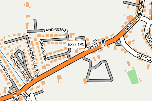 EX33 1PN map - OS OpenMap – Local (Ordnance Survey)