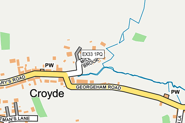 EX33 1PQ map - OS OpenMap – Local (Ordnance Survey)