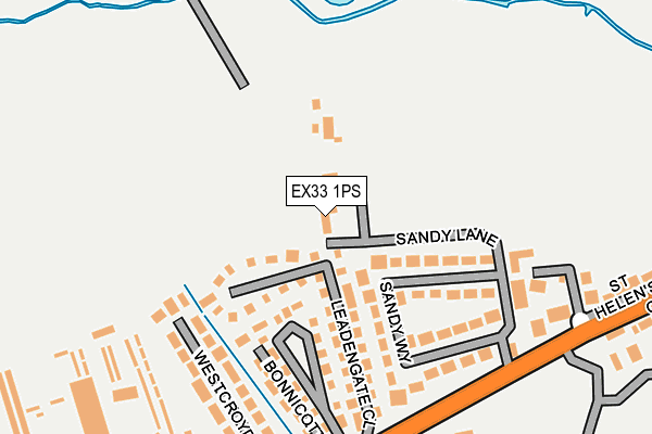 EX33 1PS map - OS OpenMap – Local (Ordnance Survey)