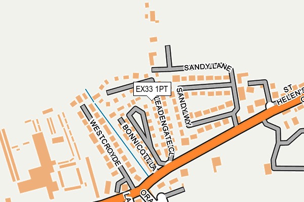 EX33 1PT map - OS OpenMap – Local (Ordnance Survey)