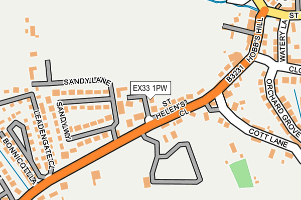 EX33 1PW map - OS OpenMap – Local (Ordnance Survey)