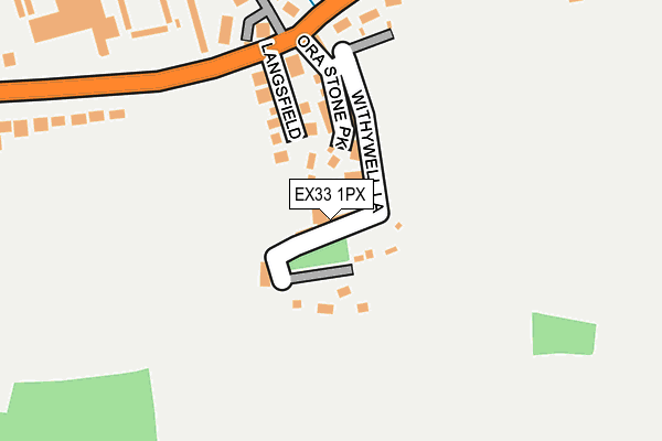 EX33 1PX map - OS OpenMap – Local (Ordnance Survey)