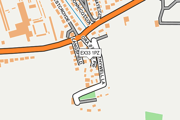 EX33 1PZ map - OS OpenMap – Local (Ordnance Survey)