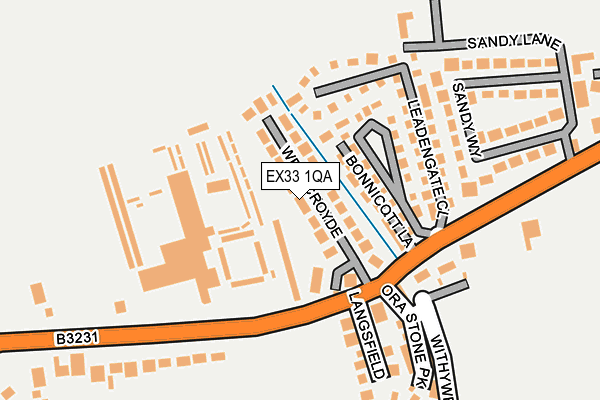 EX33 1QA map - OS OpenMap – Local (Ordnance Survey)