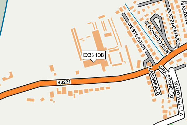 EX33 1QB map - OS OpenMap – Local (Ordnance Survey)