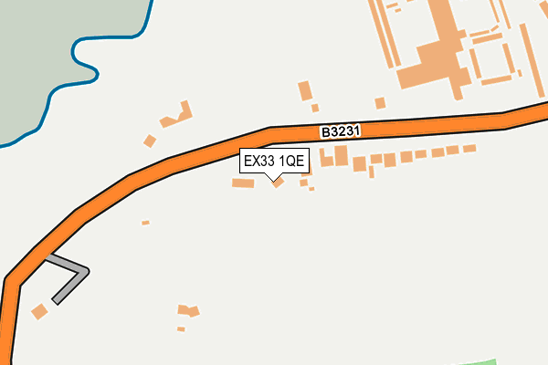 EX33 1QE map - OS OpenMap – Local (Ordnance Survey)