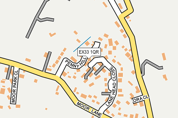 EX33 1QR map - OS OpenMap – Local (Ordnance Survey)