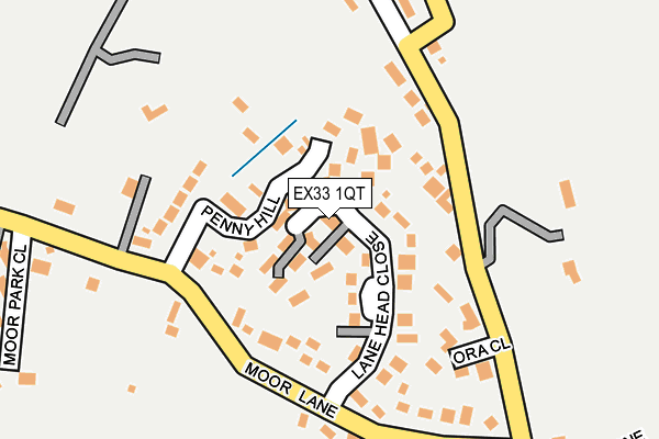 EX33 1QT map - OS OpenMap – Local (Ordnance Survey)