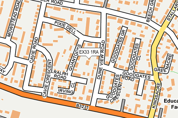 EX33 1RA map - OS OpenMap – Local (Ordnance Survey)