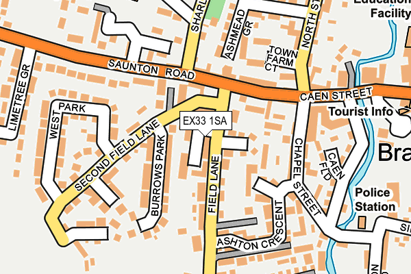 EX33 1SA map - OS OpenMap – Local (Ordnance Survey)