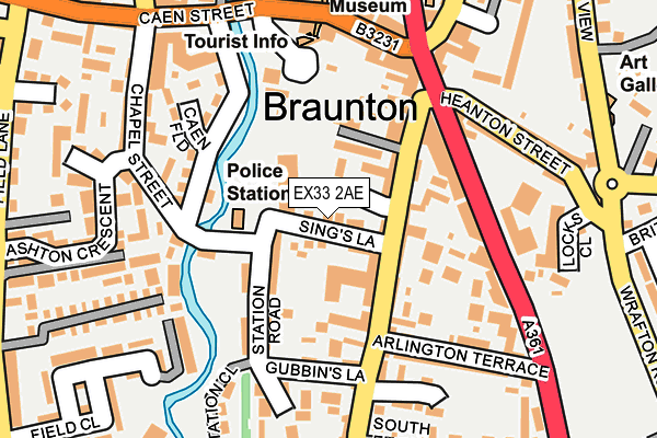 EX33 2AE map - OS OpenMap – Local (Ordnance Survey)