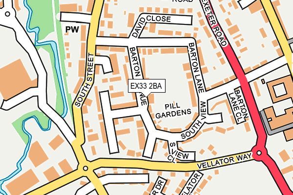 EX33 2BA map - OS OpenMap – Local (Ordnance Survey)