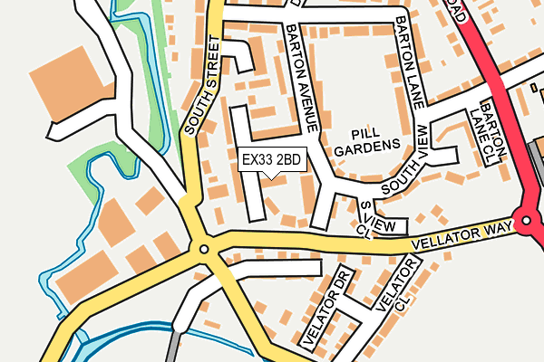 EX33 2BD map - OS OpenMap – Local (Ordnance Survey)