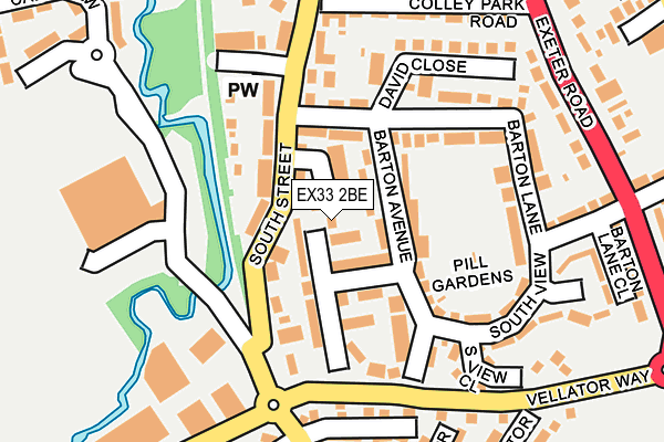 EX33 2BE map - OS OpenMap – Local (Ordnance Survey)