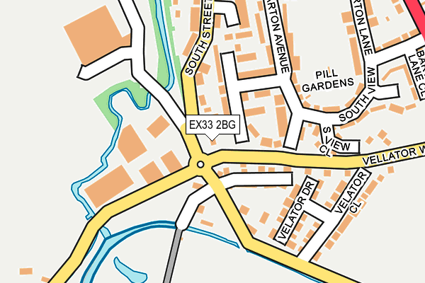 EX33 2BG map - OS OpenMap – Local (Ordnance Survey)