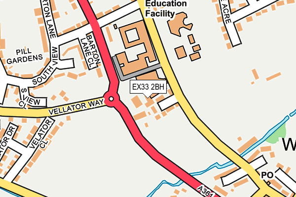 EX33 2BH map - OS OpenMap – Local (Ordnance Survey)