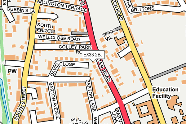EX33 2BJ map - OS OpenMap – Local (Ordnance Survey)