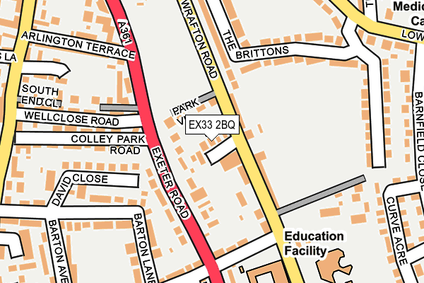 EX33 2BQ map - OS OpenMap – Local (Ordnance Survey)
